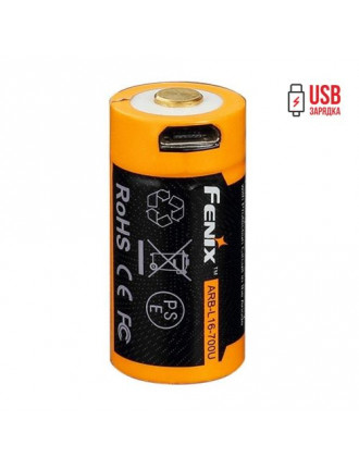 Акумулятор 16340 mAh Fenix 700 Li-ion, micro usb зарядка