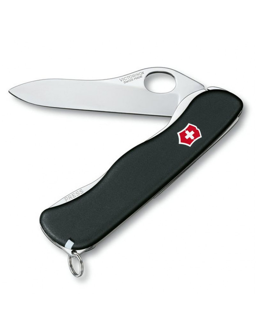 Ніж Victorinox Sentinel, 111мм, 4 функції, чорний, матовий, одноручний