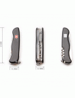 Ніж Victorinox Outrider, 111 мм, 11 предметів, (14 функцій), чорний, нейлон