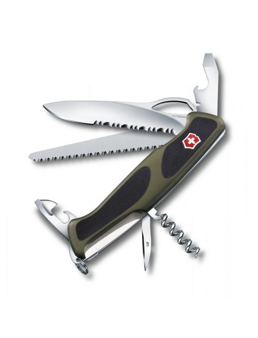 Ніж Victorinox RangerGrip 179, 130 мм, 12 предметів, зелено-чорний