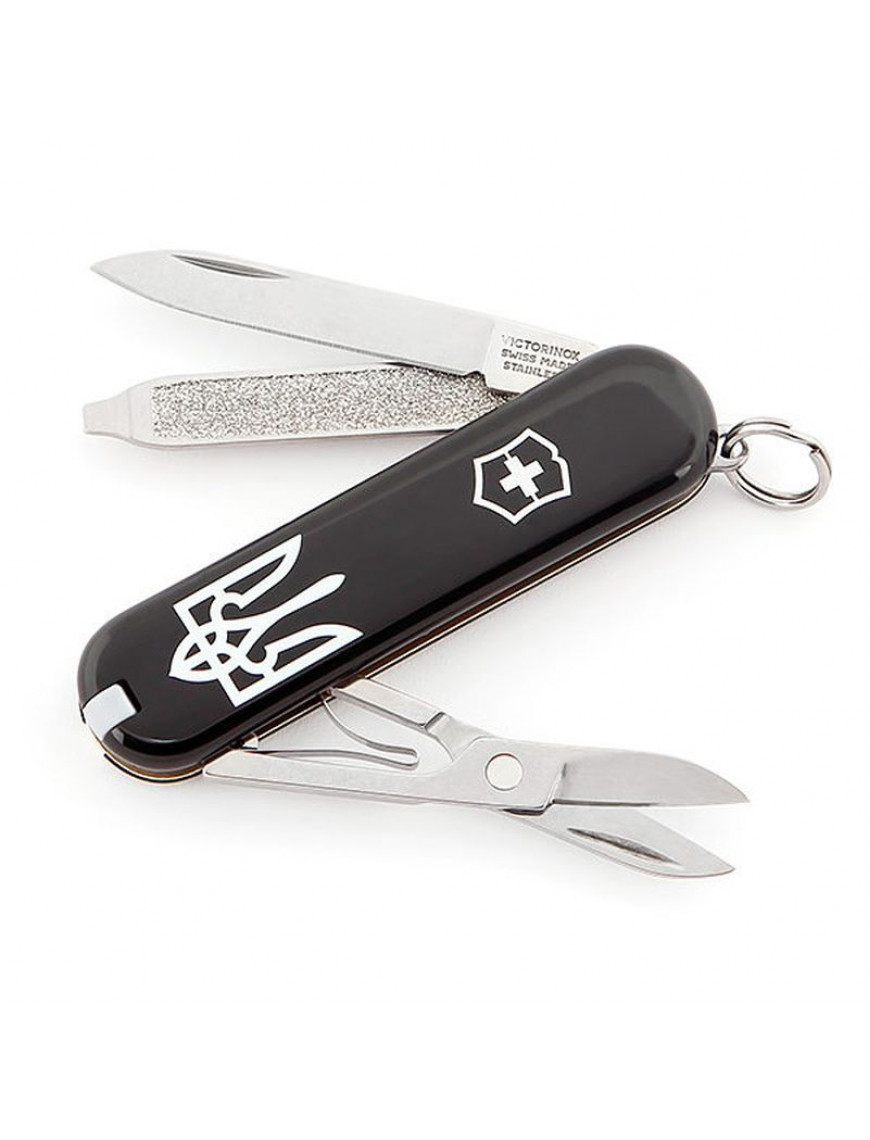 Ніж Victorinox Classic Sd Ukraine, 58 мм, 7 предметів, чорний