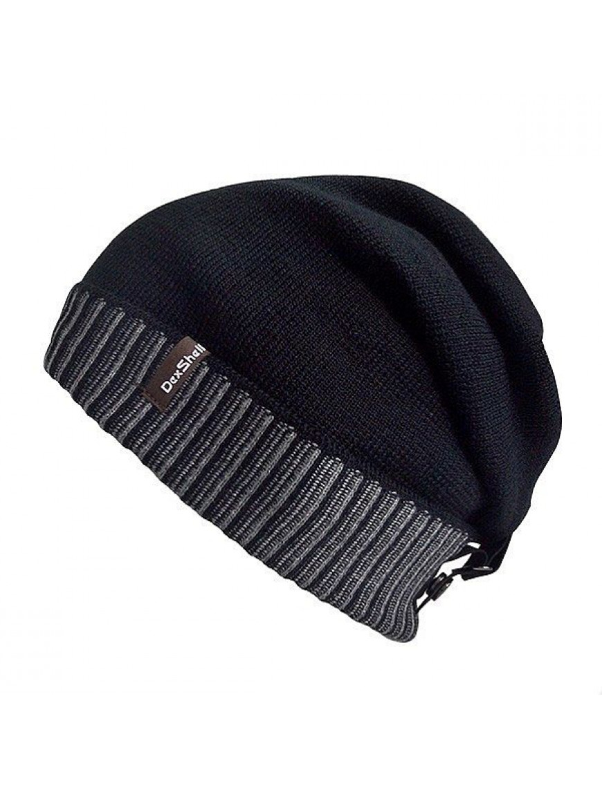 Шапка DexShell Beanie Slouch Back, чорна, водонепроникна