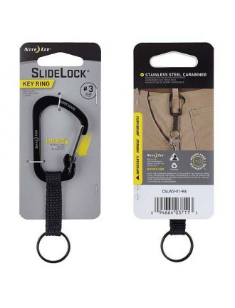 Карабін-брелок Nite Ize SlideLock Key Ring, чорний