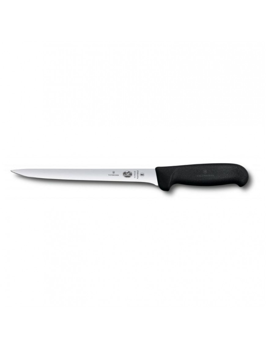 Ніж Victorinox Fibrox Filleting, лезо 20см, чорний, кухонний