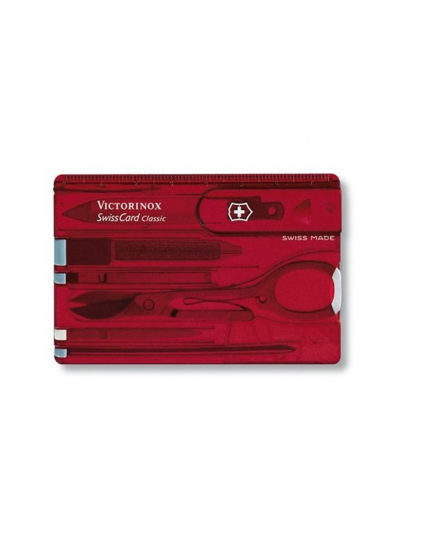 Мультитул Victorinox Swisscard, 82x54x4мм, 10 функцій, червоний