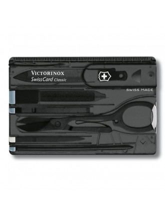 Мультитул Victorinox Swisscard, 82x54x4мм, 10 функцій, чорний, блістер