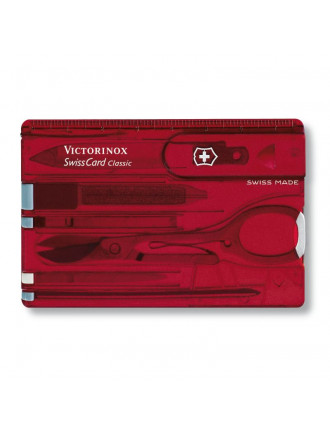 Мультитул Victorinox Swisscard Lite, 82x54x4мм, 13 функцій, червоний, блістер