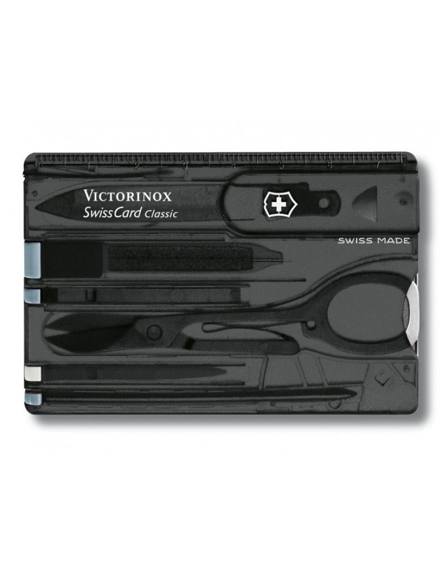 Мультитул Victorinox Swisscard Lite, 82x54x4мм, 13 функцій, чорний, блістер