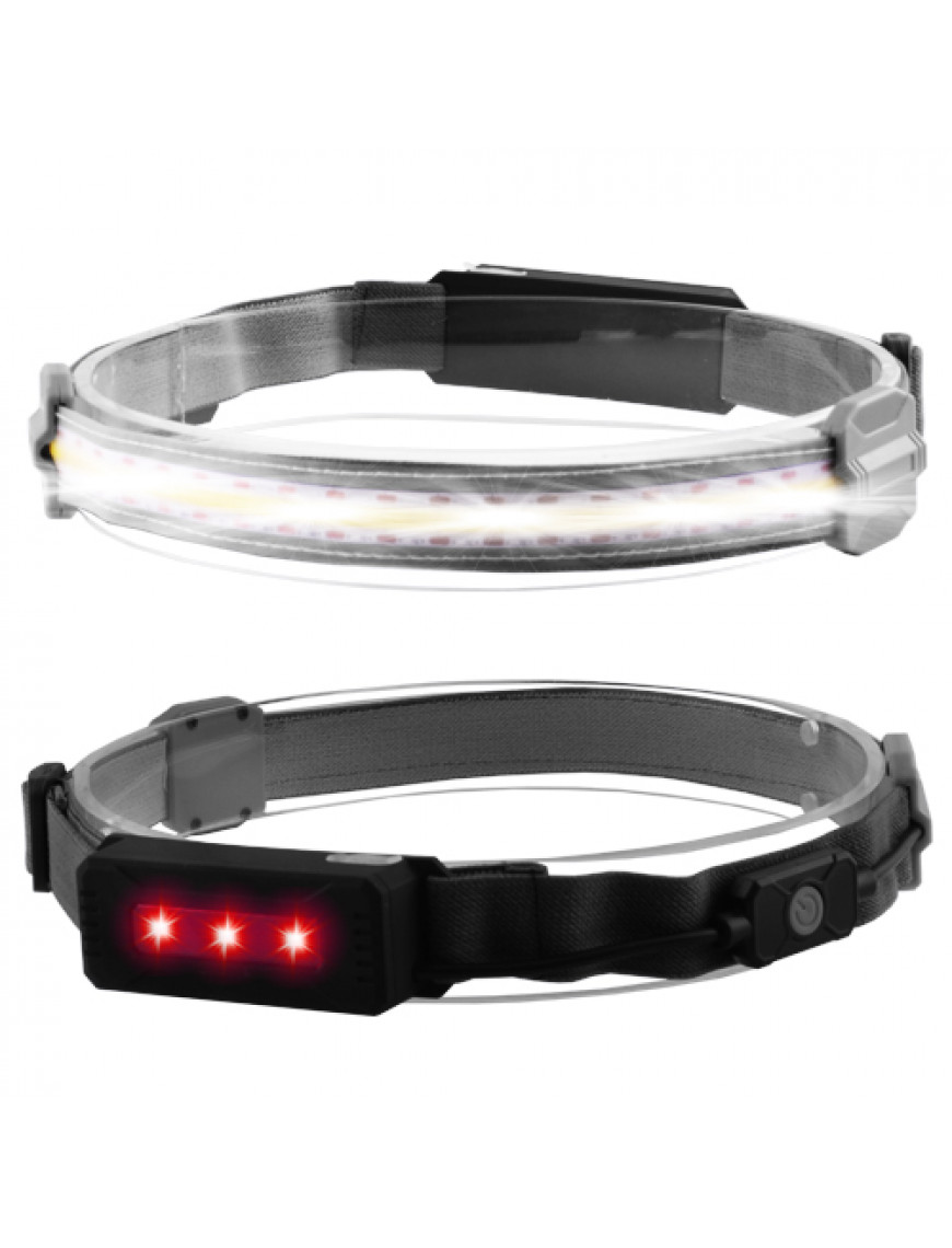 Ліхтарик налобний Stripe Ultra bright YD-33,37SMD (white) + 3SMD (red), ЗУ micro USB