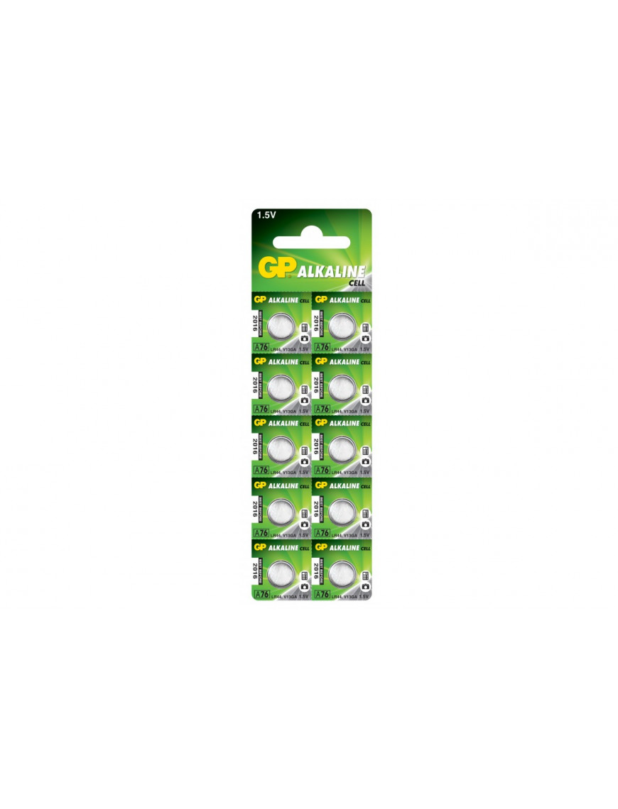 Батарейка GP дискова, Alkaline Button Cell, 1.5V A76F-U10