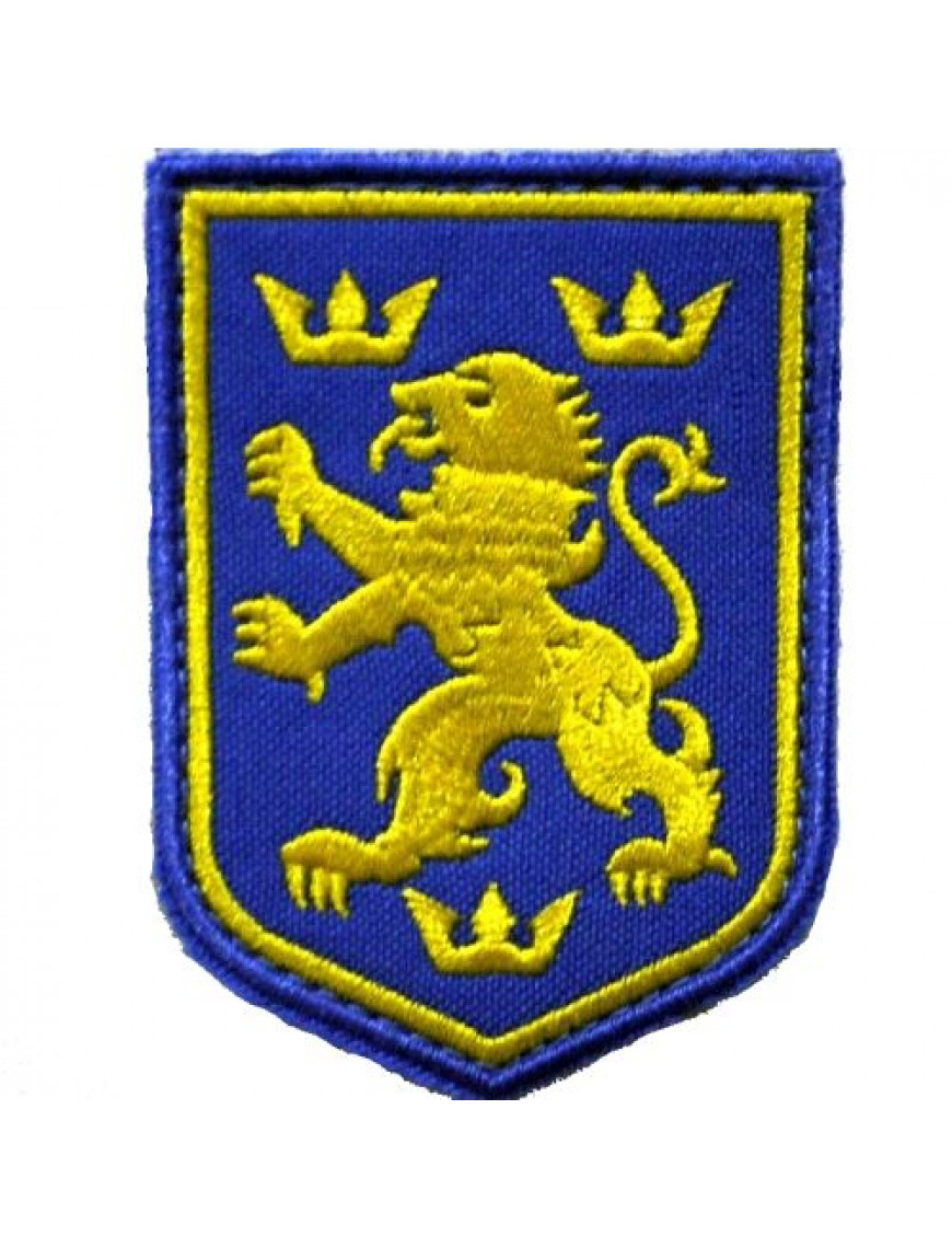 Патч "Золоті Леви" Синій малий