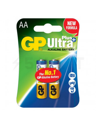 Батарейка GP ULTRA + ALKALINE 1.5V 15AUPHM-2UE2, LR6, AA 