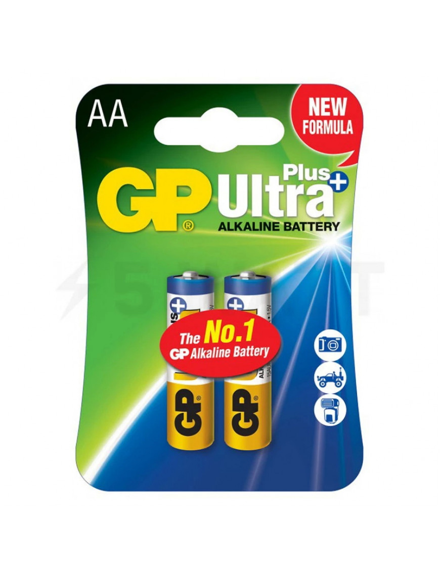 Батарейка GP ULTRA + ALKALINE 1.5V 15AUPHM-2UE2, LR6, AA 