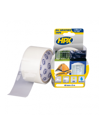 Стрічка HPX "All Weather Tape" 48mm X 5m, прозора