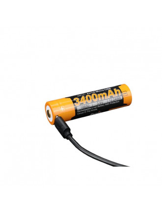 Акумулятор 3400 mAh Fenix 18650, мікро usb зарядка 