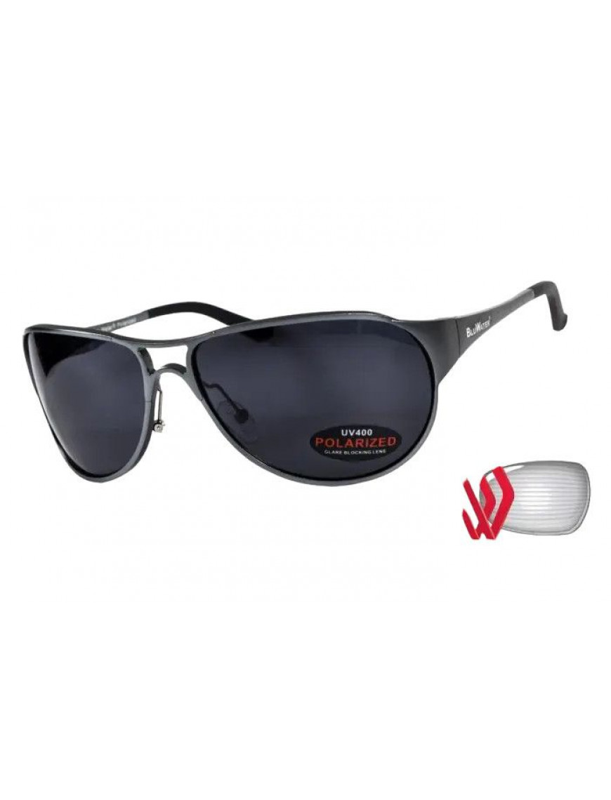 Окуляри BluWater Alumination-3 Gun Metal Polarized, чорні