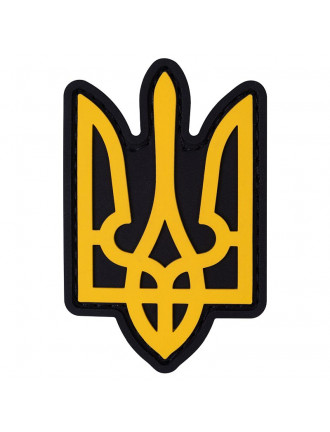 Патч ПВХ BrandElement "Тризуб" фігурний, чорний