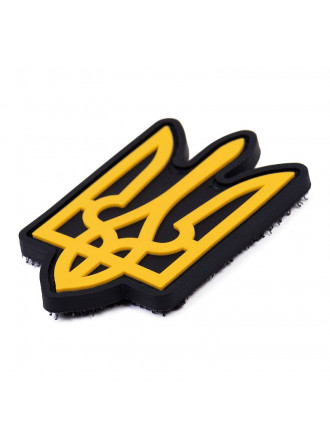 Патч ПВХ BrandElement "Тризуб" фігурний, чорний Патч ПВХ BrandElement "Тризуб" фігурний, чорний