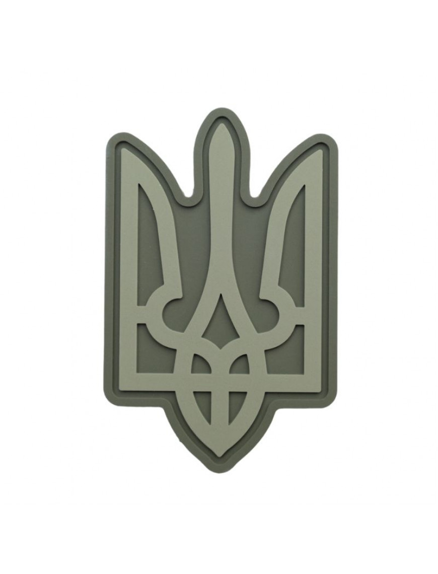 Патч ПВХ BrandElement "Тризуб" фігурний, олива