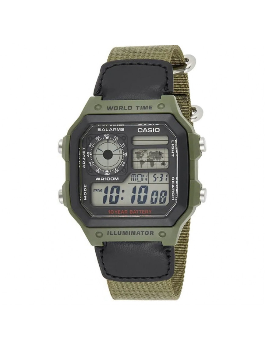 Годинник CASIO AE-1200WHB-3BVDF, олива