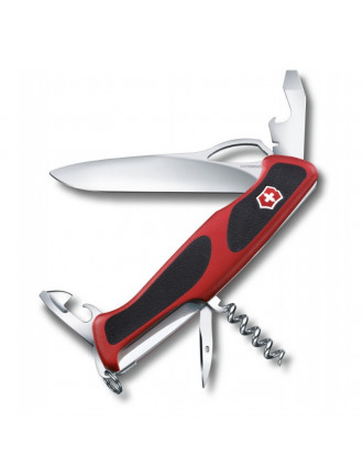 Ніж Victorinox RangerGrip 61 М, 130 мм, 11 предметів, червоно-чорний