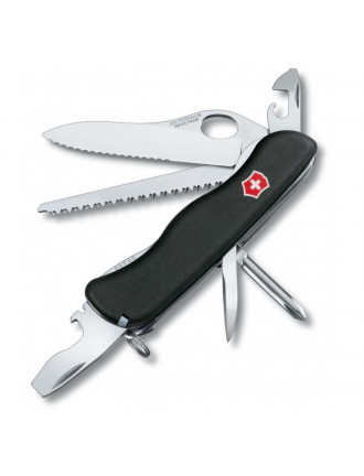 Ніж Victorinox Trailfilder, 111мм, 12 функцій, чорний  матовий, одноручний
