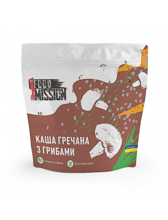 Каша гречана з грибами,  FOOD MISSION