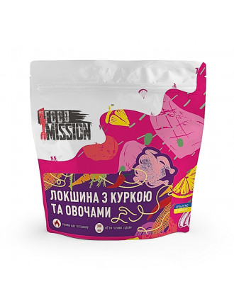 Локшина з куркою та овочами,  FOOD MISSION