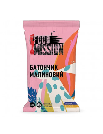 Батончик енергетичний  малиновий, FOOD MISSION