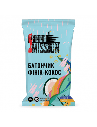 Батончик енергетичний кокосовий ,  FOOD MISSION