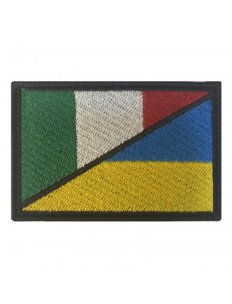 Патч "Прапор Італія/Україїна", 7х4,5 см