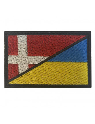 Патч "Прапор Данія/Україна", 7х4,5 см