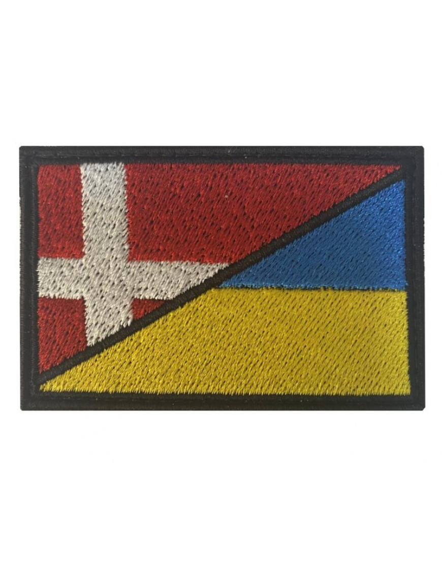 Патч "Прапор Данія/Україна", 7х4,5 см