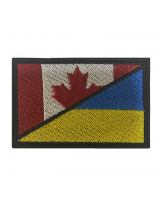 Патч "Прапор Канада/Україна", 7х4,5 см