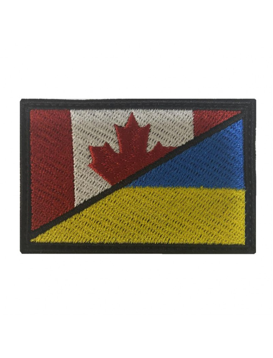 Патч "Прапор Канада/Україна", 7х4,5 см