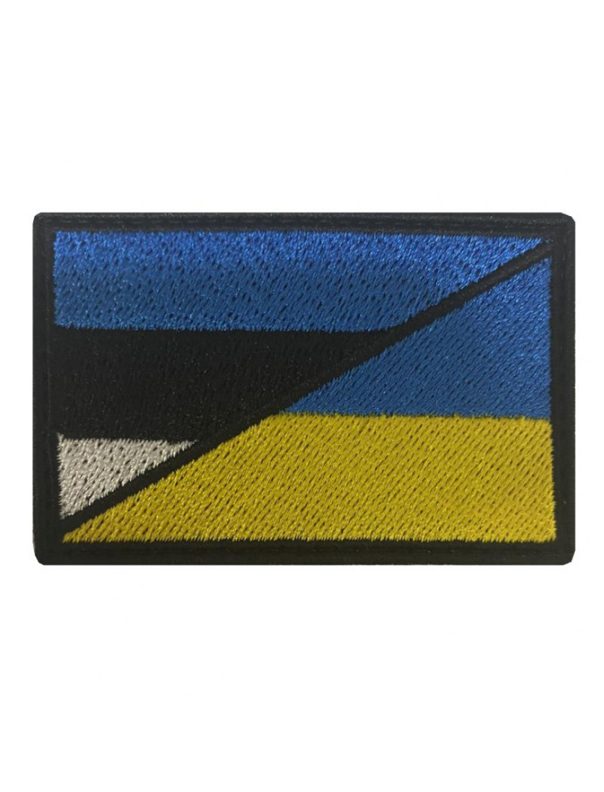 Патч "Прапор Естонія/Україна", 7х4,5 см