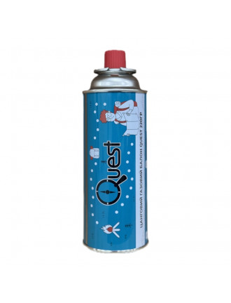 Газовий балон цанговий бутановий Quest, 220гр