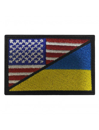 Патч "Прапор США/Україна", 7х4,5 см Патч "Прапор США/Україна", 7х4,5 см