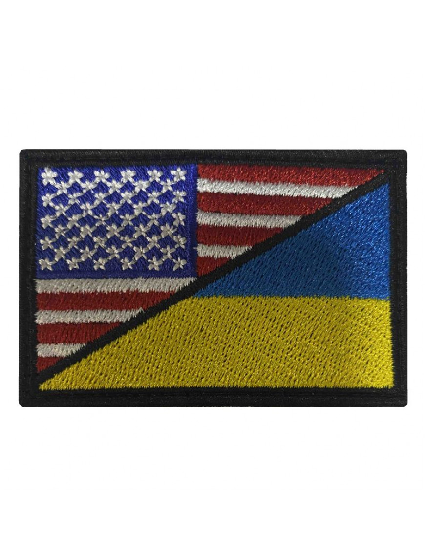 Патч "Прапор США/Україна", 7х4,5 см