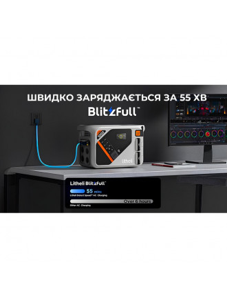 Зарядна станція Litheli 1800 Вт, 1069 Вт·год, LiFePO4, + 2 Power Bank (U20EH17-0U200)