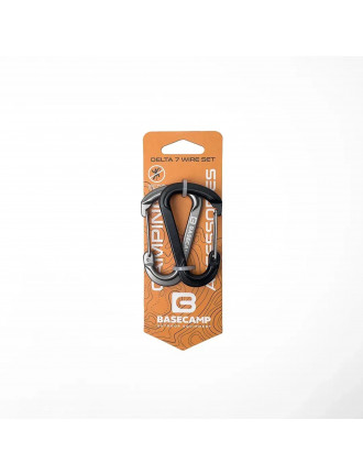 Набір карабінів Base Camp Delta 7 Wire Set, Чорний/Сірий