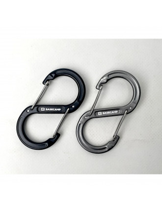 Набір карабінів Base Camp Sigma 8 Wire Set, чорний/сірий