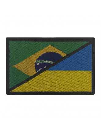 Патч "Прапор Бразилія/Україна ", 7х4,5 см