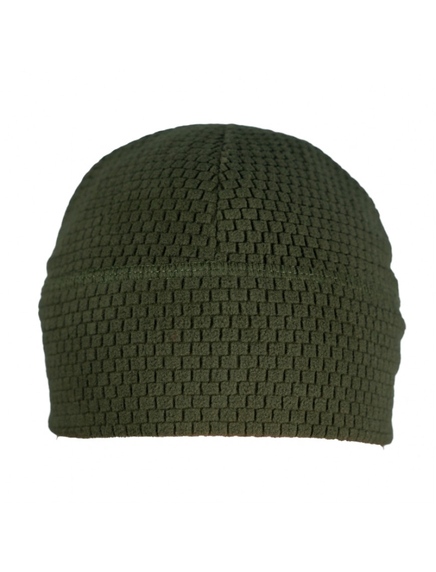 Шапка флісова жаккард, олива