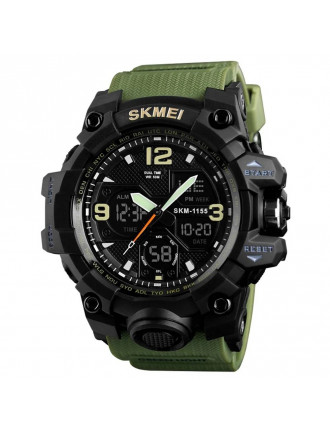 Годинник Skmei 1155, олива/чорний