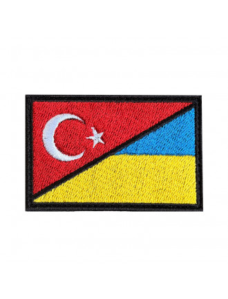 Патч "Прапор Туреччина/Україна", 7х4,5 см