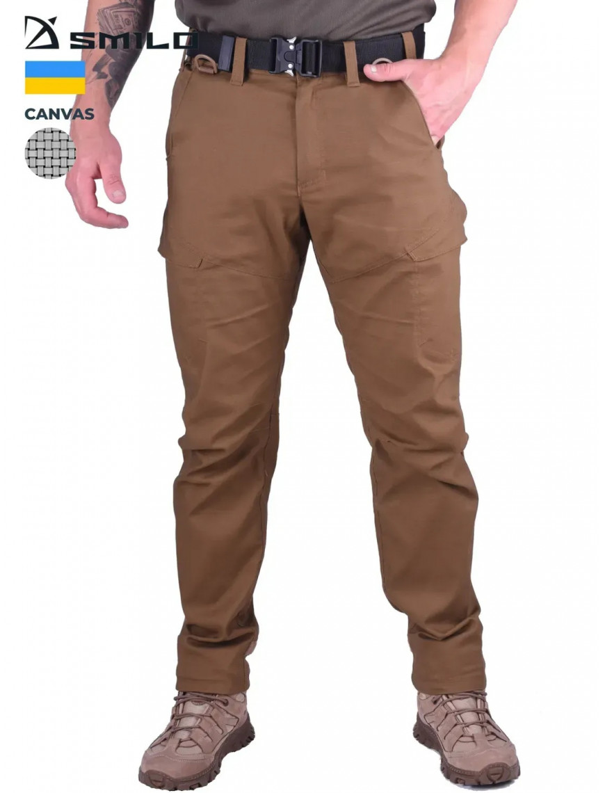 Штани тактичні SMILO, cargo canvas, койот