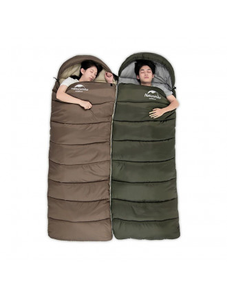 Спальний мішок з капюшоном Naturehike U350S, лівий, коричневий