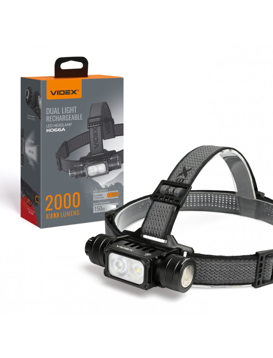 Ліхтар налобний VIDEX VLF-H066A 2000 Lm