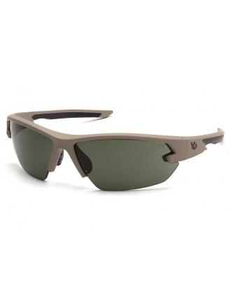 Окуляри захисні Venture Gear Tactical Semtex 2.0 Tan Anti-Fog, чорно-зелені в пісочній